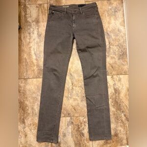 AG Adriano Goldschmied Jeans Womens 28R The Edie Mid Rise Straight Gray Denim